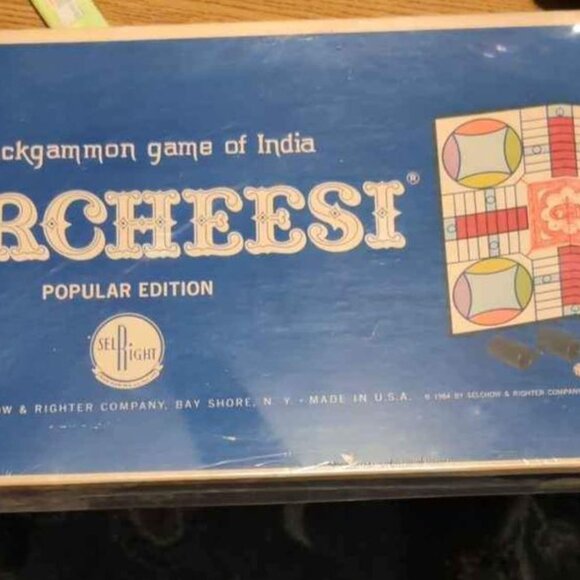 Parcheesi 1964 Popular Edition Backgammon Game Of India Vintage Board Ga… - Picture 4 of 5